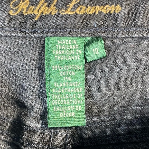 LRL Ralph Lauren Jeans Womens Sz 10 Black Classic Bootcut Mid Rise Casual Denim - Picture 8 of 14
